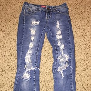 YMI dark ripped jeans